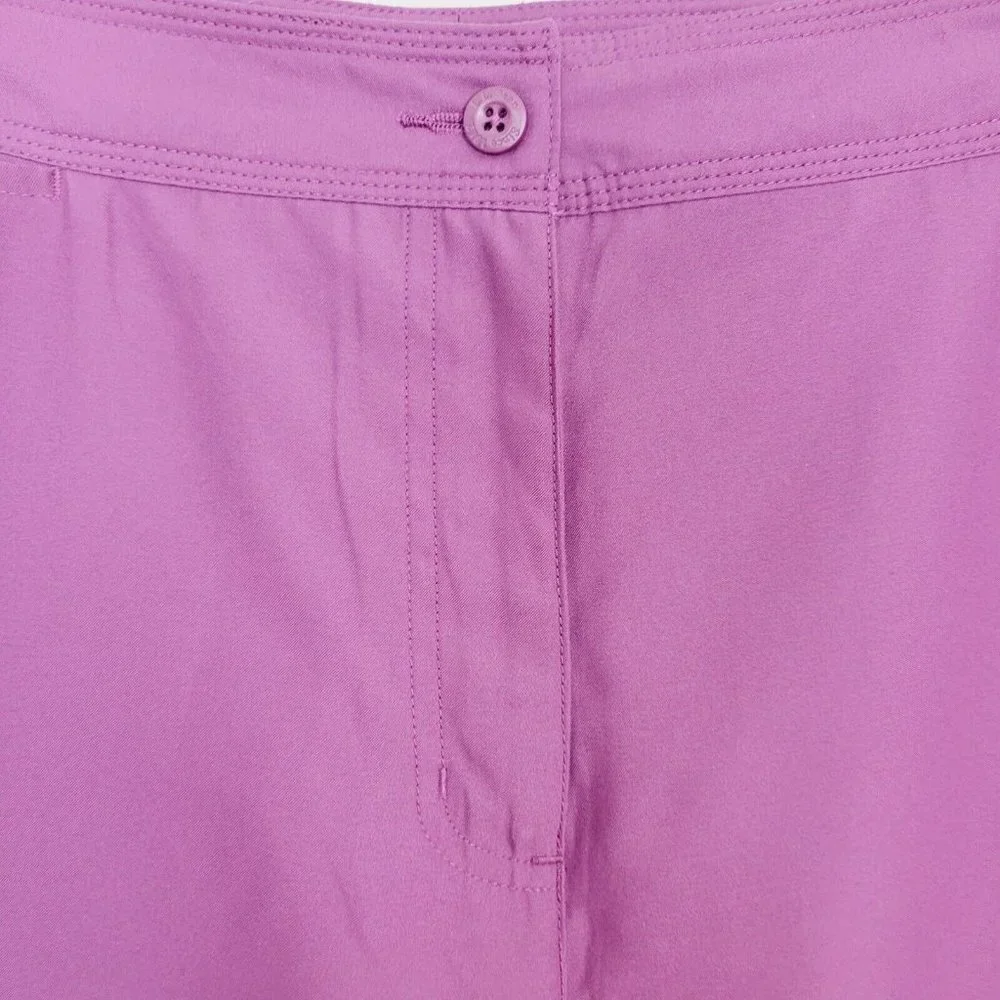 L.L. Bean Sz 16 Capri Pants Berry Purple Outdoors Hiking Camping Breathable EUC